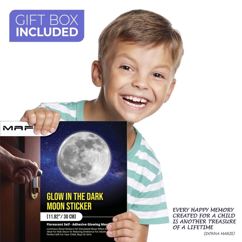 MAFOX Glow in The Dark Wall or Moon Stickers â€“ Luminous Decal Stickers for Simulated Moon Effect at Night â€“ Ideal Kids Decor or Adults â€“ for Kids Boys Girls - Image 4
